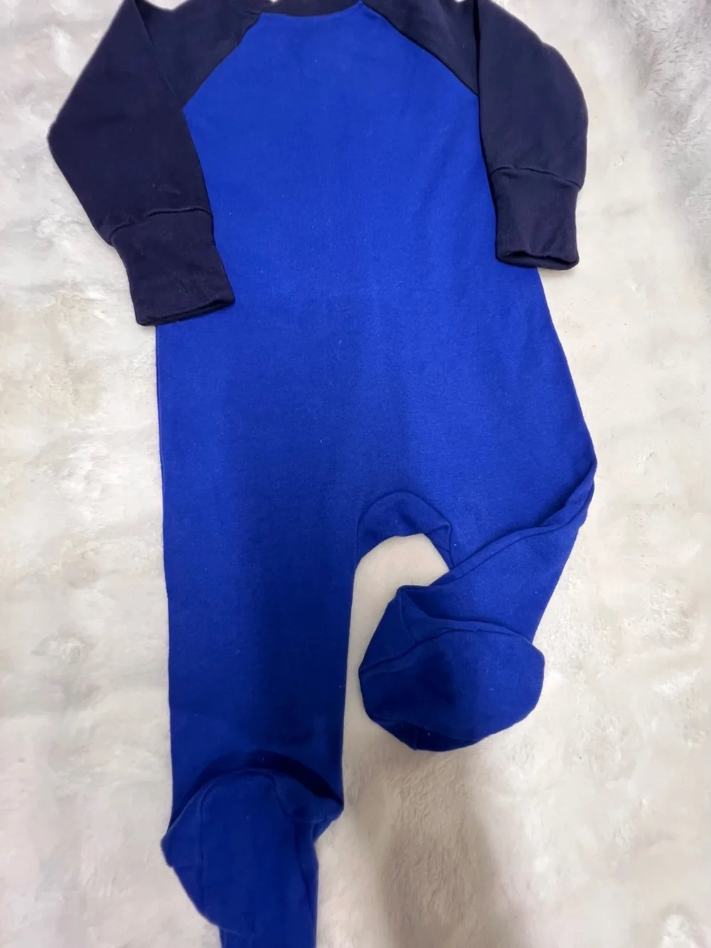 Baby Under Armour Royal Blue & Navy Footed One-Piece Romper